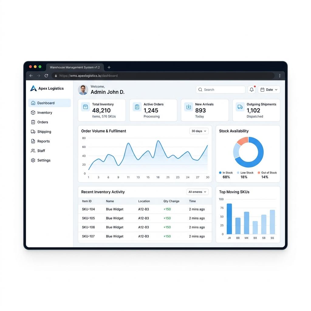 Supplier Dashboard Mockup